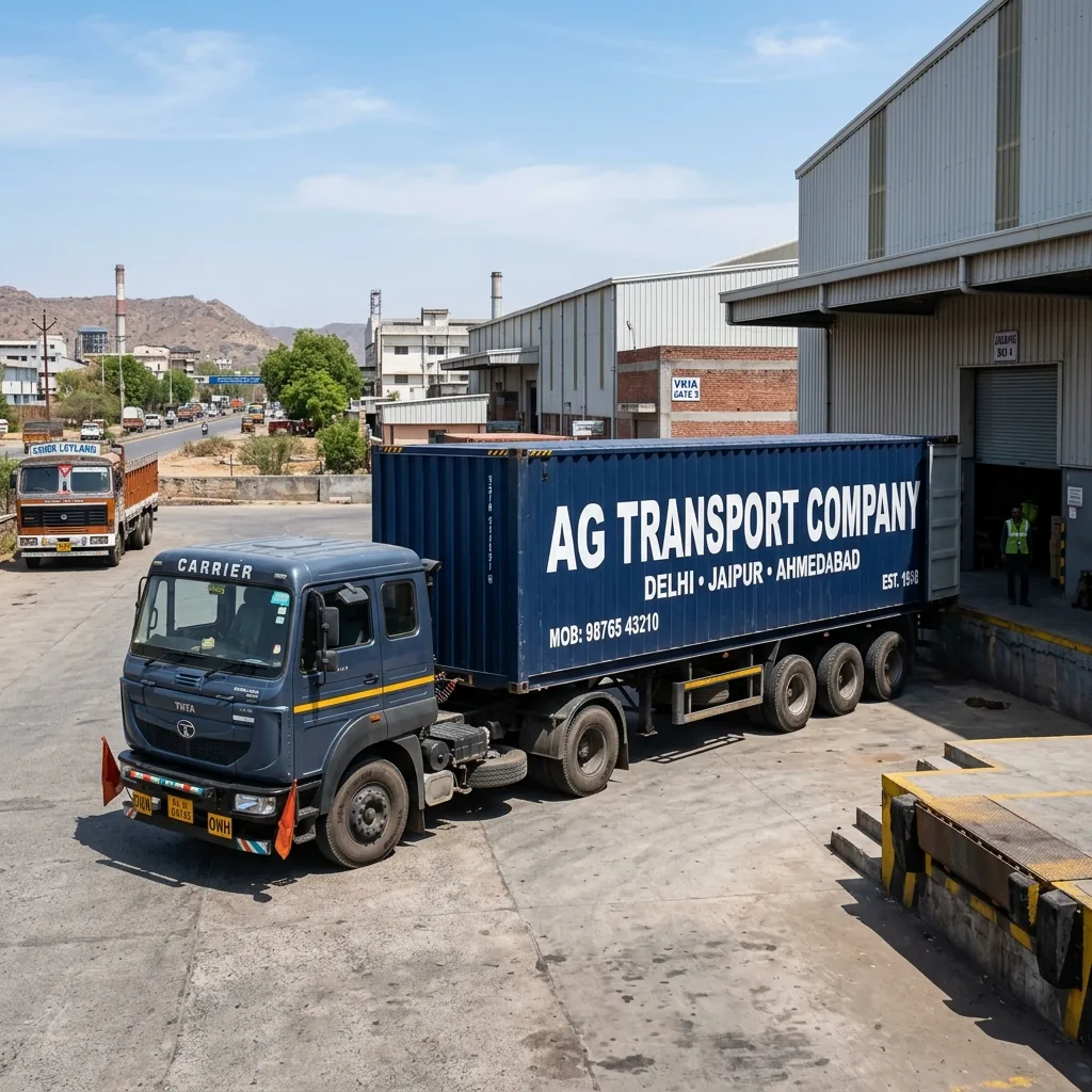 32-ft container truck jaipur multi axle trailer at VKIA industrial area