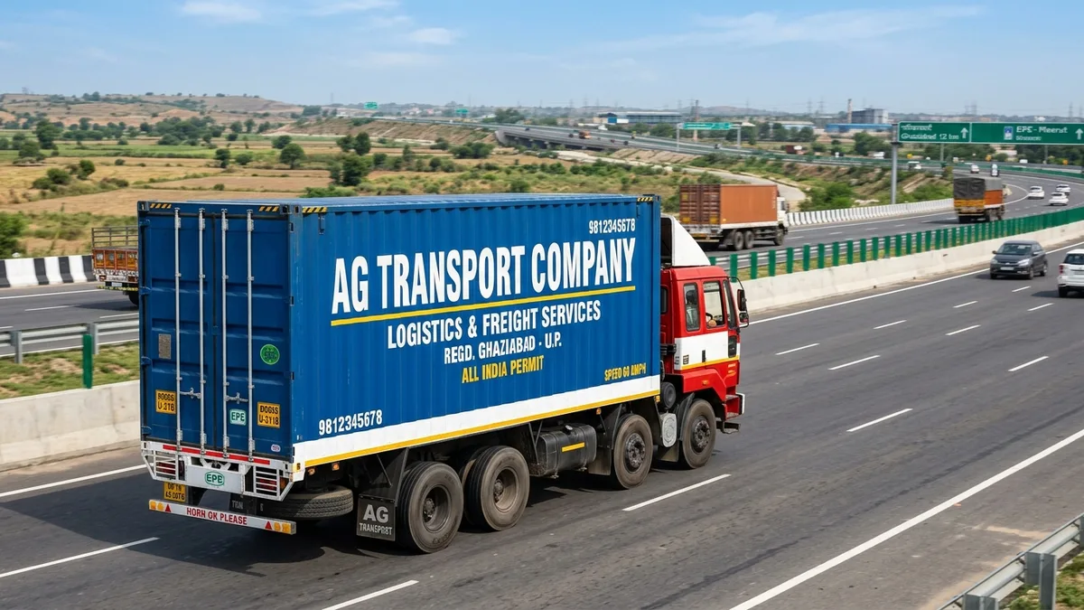Jaipur to Ghaziabad FTL freight transport 32 ft multi-axle container truck on Eastern Peripheral Expressway